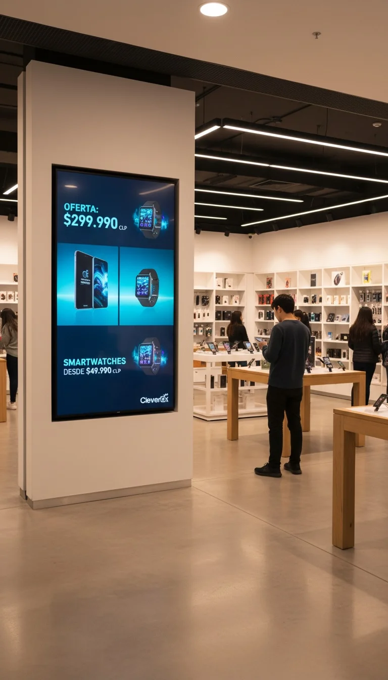 Retail y Comercio con digital signage Cleverox