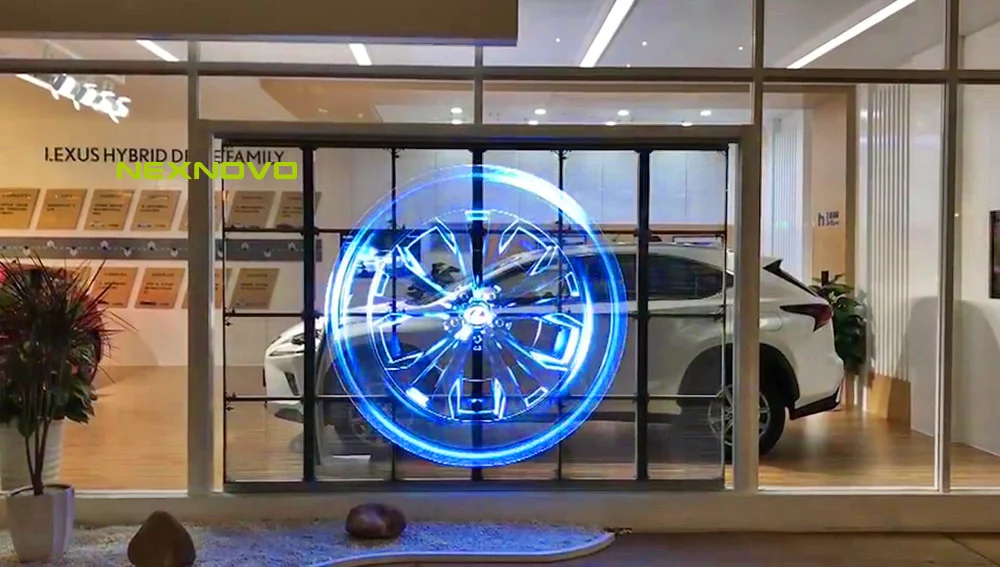 Pantalla LED transparente en vidrio